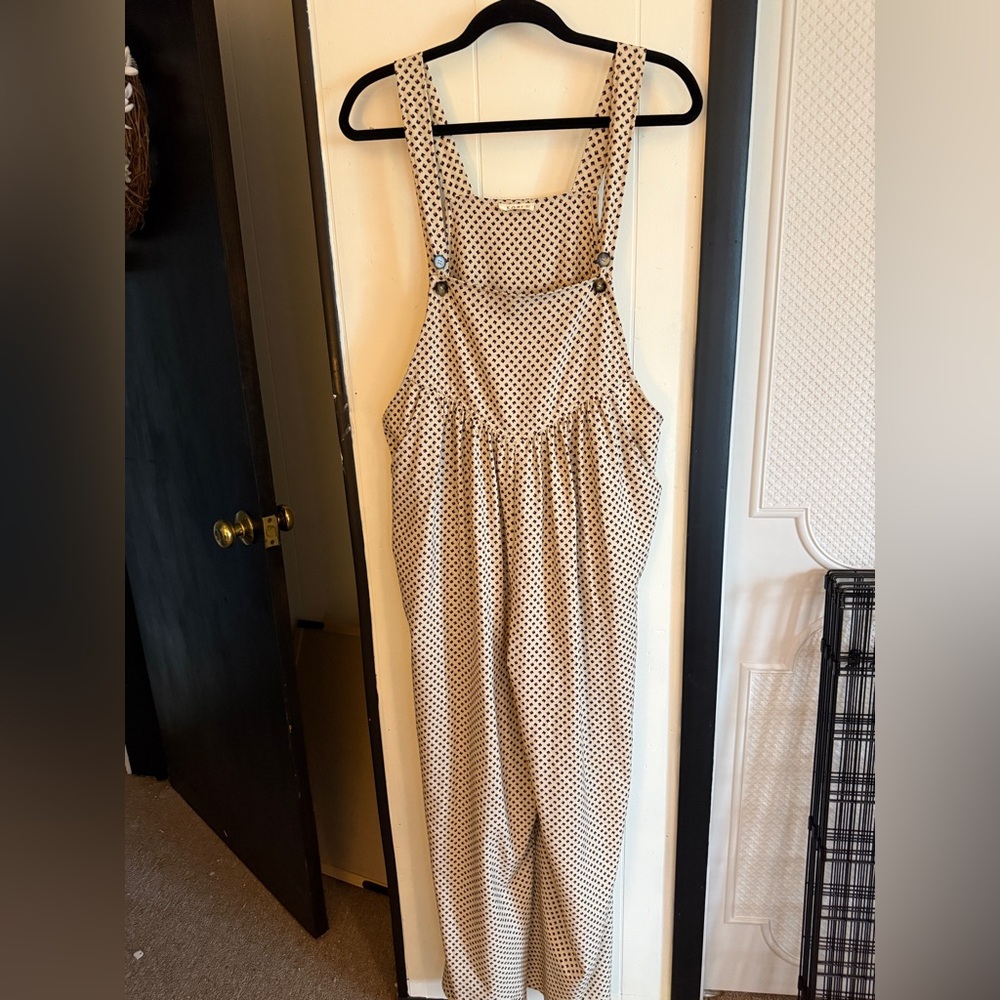 EUC Kori Geometric Dressy Overalls Size L
